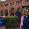wilbur and wilma in front of building